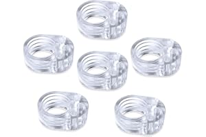 HAUSPROFI 6-częściowy zestaw odbojników do klamki do drzwi, ochrona klamki, odbojnik ścienny do ochrony ścian i mebli, przezroczysty