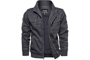 EKLENTSON Hommer Veste Coton Militaire Coupe-Vent Travail Extérieur Cyclisme Hiver Cargo Manteau avec Poches