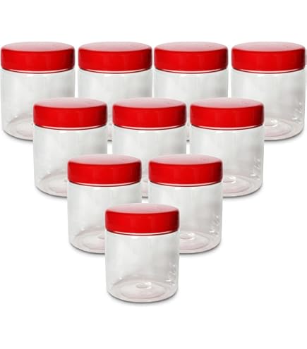 3 x 500 ml Plastic Opbergpot Met Schroef Top Deksels Luchtdichte Voedsel Opslag Containers Met Lepel Voor Keuken, Kruid, Specerijen, Snoep Clear Canister potten