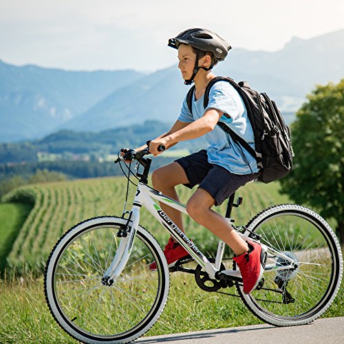 Bergsteiger Kansas 24 Zoll Mountainbike, Hardtail, Shimano-Schaltung, Kenda Weißwandbereifung, geeignet für 8 – 11 Jahre - 8