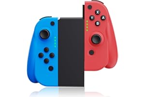 Vinkarpe Switch Controller, 2 L/R Wireless Switch Controller kompatibel mit Switch/OLED/Lite mit doppelter Vibration/Gyro-Achse/Aktivierungsfunktion