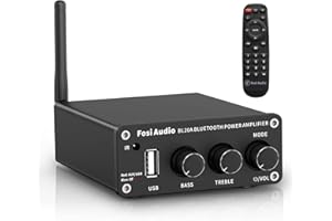 ‎FOSI AUDIO Fosi Audio BL20A 200W Bluetooth 5.0 Domowy wzmacniacz audio Stereo Mini Hi-Fi Class D Zintegrowany wzmacniacz z U-Disk / 3,5 mm wejściem AUX/RCA i pilotem do domowych głośników pasywnych