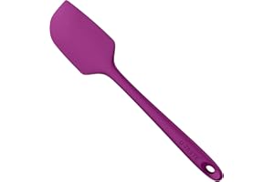 U-Taste Espátula de Silicona Grande: 250℃ Resistente al Calor Lengua Raspadora sin Costuras Flexible Antiadherente, Utensilio de Cocina para Hornear para Mezclar Remover Raspar (29cm, Púrpura)