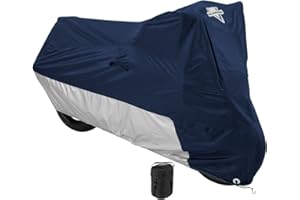 Nelson-Rigg Deluxe Motorcycle Cover, Weather Protection, UV, Air Vents, Heat Shield, Windshield Liner, Compression Bag, Grommets, Large fits Sport Bikes and Small/Medium Cruisers