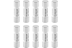 Hausdec 10 Pezzi 1000 Fusibile Solare Pv Antideflagrante Fusibile - 20A