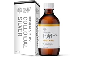 NATURES GREATEST SECRET Nature’s Greatest Secret Amber Colloidal Silver Solution 300ml | 80% True Colloids | EU Cosmetic Compliant | UK Made | Vegan-Friendly