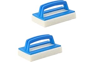 Ksvaye 2 Stück Poolbürste Pool Schwamm Bürste Pool Reinigungsbürste Schwimmbadbürste Handbürste Poolreinigung Handschrubber Schwimmbad Teich Bürste mit Griff zum Reinigen von Schmutz und Moos