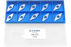 CDBP Cortador De Inserto De Torneado De Madera De Carburo 28 x 2,5 Mm-30 ° Forma De Diamante para herramienta de torneado de madera carpintería, 10 uds