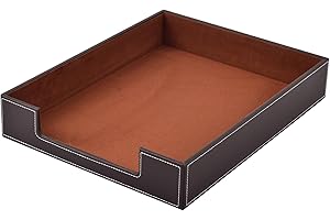 ‎XNONE Briefablage aus Leder, Bürobedarf, Schreibtisch-Organizer für Briefpapierakten, Zeitschriften, Schmuck, Kosmetik, luxuriöser Briefhalter und Mehrzweck-Aufbewahrungsbox, stapelbar, für Büro,