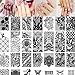 Amison 10pcs Women Nail Art DIY Nail Stamp Stamping Image Plate Print Nail Art Template