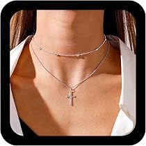 Clataly Croce Collana per le Donne Semplice Piccola Croce Pendente ...