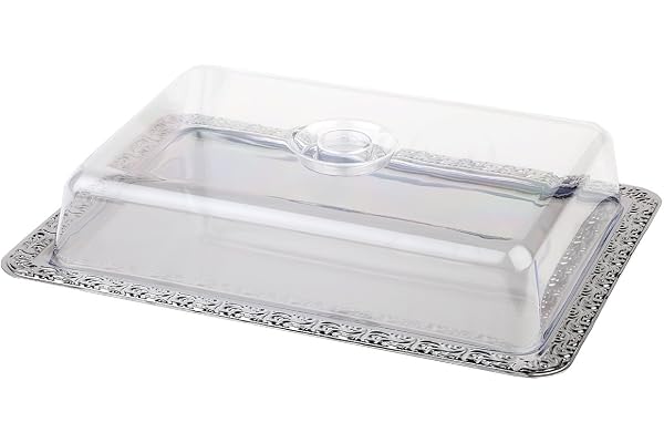 APS 38202 bricka med huva, 18/0 rostfritt stål, 42 x 31 cm, höjd 8 cm
