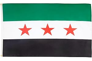 AZ FLAG - Free Syrian Army Flag - 3x5 Ft - 100D Polyester Army Of Syria Banner with Two Metal Grommets - Fade Resistant - Vivid Colors - 3' x 5' Feet - 150x90 Cm