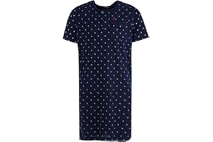 Henry Terre Męska koszula nocna z krótkimi rękawami, letnia koszulka do spania, rozmiar M-3XL