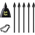 SLQ 【5Pack Soft Tips】 OEM S24 Ultra Pen Tips,Nibs Replacement for Samsung Galaxy Tab S8/S8+,S9/S9+/S9 Ultra/S9 FE All Verison Stylus S Pen Replacement Tips/Nibs+Tweezers (5Pcs Tips-Black)