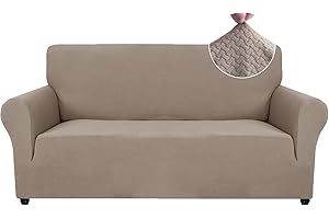 Ystyle Copridivano 2 Posti Con Braccioli - Elasticizzato Copri Divano Antigraffio Gatto, Fodere Copridivani Antiscivolo Antimacchia Lavabile, Copripoltrona Bottom Con Elastica, Cachi