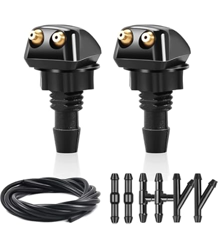 Click&Fit Getti lavavetri compatibili con Toyota Corolla Auris Avensis RAV4 Prius C-HR Camry Highlander – Ugelli di ricambio per tergicristalli 85381-12300, ventola, 2 pezzi