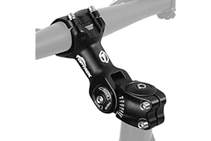 Toptrek Regulowany uchwyt rowerowy 31,8 mm x 110 mm, aluminiowa kierownica ± 60°, sześciokątna konstrukcja do roweru górskiego