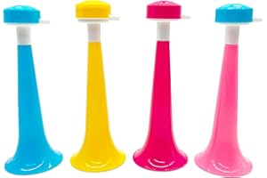Niuhong 4 PCS Vuvuzela Suono Forte Fanfara Calcio Molto Forte Tröte Cheerleading Tromba Krachmacher Horn Suonare Le Trombe Plastica Spettatori Fan Partita Calcio Stadio Tromba