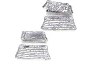 joyMerit 40pcs/set Disposable Aluminum Foil Barbecue Grilling Trays for Outdoor Picnic Camping BBQ - 34.5 x 22.5 x 2.5cm