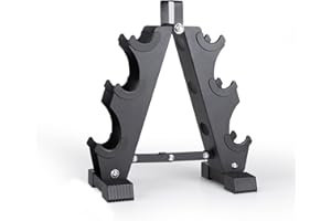 LIONSCOOL Dumbbell Rack Stand, 3/4/5/6 Tier A-Frame, Heavy Duty Dumbbell Holder, Portable Weight Rack for Home Gym (Stand Only)
