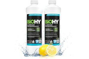 BiOHY Nettoyeur de vitres pour aspirateurs de vitres (2 x 1l Bouteille) | brillant éclatant sur toutes les surfaces | pour un nettoyage sans traces (Fenstersauger)