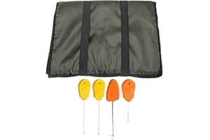 FIRULAB Angelmatte - Abhakmatte für Fische | Faltbare Karpfenangel-Abhakmatte mit Köderbox für das im Freien