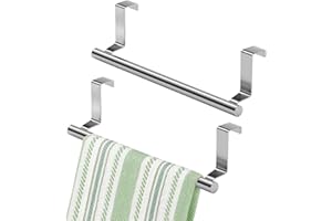 ChAusa 2 Pièces Porte-Serviettes pour Portes,Support à Serviettes Extensible pour Cuisine,sans Perçage,Acier Inoxydable Porte Serviette Salle de Bain pour la Salle de Bain et la Cuisine
