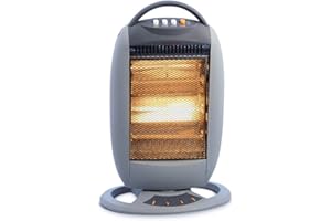 NIKLAS - Chauffage infrarouge Oscillant 1200W Chauffage d'appoint Classic Electrique Anti basculement Coupure automatique