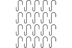 iLamvie 20 Pièces Crochet S,Crochet en S Inox,Crochet en S Metal Multifonctions,Crochets en Forme de S Pour cuisine, salle de bain, chambre à coucher, bureau(noir)