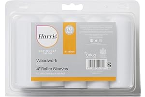 Harris Seriously Good Woodwork Gloss Mini Roller Sleeves, 10 Sleeve Pack, 4"