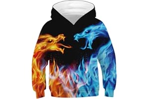 GLUDEAR Boys Girls 3D Print Graphic Sweatshirts Long Sleeve Pullover Hoodies