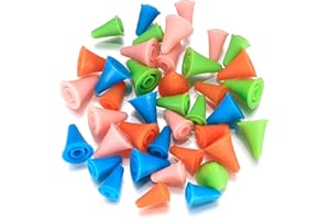 DIUJHUUY 40 Stück Stricknadeln Punktschutz(20 Stück Klein + 20 Stück Groß), Maschenstopper für Stricknadeln, Nadelspitzen Stopper zum Stricken, Stricknadel Punkt Protektoren