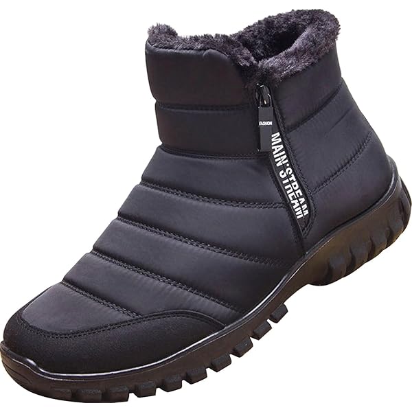 Chaussures D'hiver Pour Homme Et Femme - Doublure Chaude - Bottes De Neige Imperméables - Pour Trekking Et Randonnée - Chaussures De Randonnée - Chaussures D'escalade Et De Trekking, Noir , 37 EU