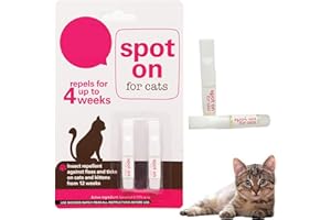 LORD C Flea Treatment Cat Spot On Natural Tick Repellents Insect Repellent Spray For Fleas And Ticks On Cats And Kittens From 12 Weeks Home Bed Room Household Use Repels Pet Worm For To 4 Weeks (Pack of 2)