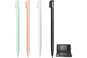 ZFRITP Stylet 3ds XL,4 Pcs pour Nds, Dsl, Stylets 3ds XL,NDSL - Accessoires De Jeu Précis Et Durables en 4 Couleurs (Noir, Blanc, Rose, Bleu) pour Une Expérience De Jeu Personnalisée