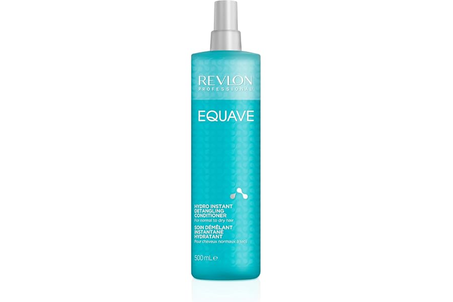 REVLON PROFESSIONAL EQUAVE Hydro Instant Detangling Conditioner, 500 ml, entwirrender Leave in Sprühconditioner für normales bis trockenes Haar, Haarpflege mit 2-Phasen Formel & Hitzeschutz