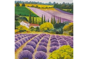 TI-FLAIR Anniversary House Tiflair Scenic Lavender Fields Lunch Napkins 3 ply Pack of 20, Paper Serviettes,Decoupage