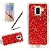 Produktbild Girlyard Silikon Glitzer Hülle für Galaxy A8 Plus 2018, Luxus Variable Farbe Pailletten Muster Shinning Case Weiche TPU Bling Backcover Ultra Dünn Flexibel Rubber Etui und Anti Rutsch Kratzfeste Schutzhülle für Samsung Galaxy A8 Plus (2018) - Rot