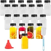 Kikuo 20 Pièces 120ML Bouteilles de jus en plastique, Reutilisable ...