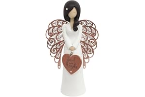 ENESCO You Are An Angel AN009I Figurina Angelo, Ceramica, Bianco, 15.5 cm