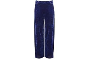 STYLE WISE FASHION Womens Velour Velvet Trouser Ladies Warm Palazzo Party Wear Flared Soft Pants