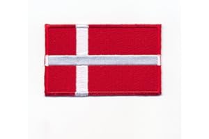 Hegibaer 0947 Mini écusson motif drapeau du Danemark 30 x 20 mm