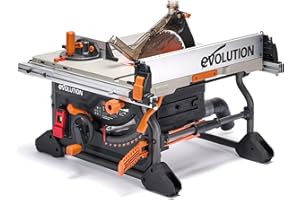 Evolution Power Tools R255TBL Sega da banco (La prossima generazione Rage 5-S) Lama da taglio multimateriale Taglia legno metallo plastica, smusso a 45°, angolo obliquo +/- 60°, 1650 W