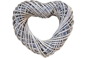 Red Hamper H089 Wicker Medium Heart Shaped Wreath