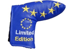 TEAM EUROPE MALLET COVER Team Europe Limited Edition Blue Blade European Golf Putter Cover ideal for Ping Anser or Scotty Cameron Blade