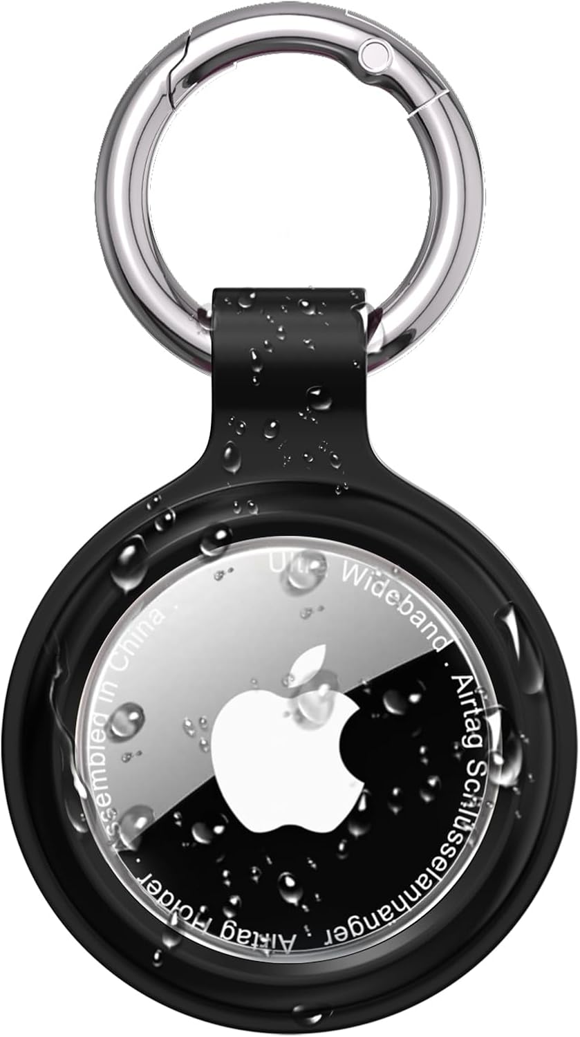 PESTON AirTag Holder Keyring – IP67 Waterproof Case for Apple AirTag, Anti-Lost, Scratch-Resistant - Air Tag Holder for Keys, Pets, Luggage