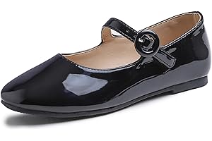 Feversole Girls Cute Dress,Ragazze Mary Jane Strap Scarpe Basse Ballerine da Principessa Scarpe da Scuola Piatte