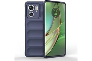 WOKEZ Funda para Motorola Edge40/Motorola Edge 2023, Cover Protectora de Silicona TPU Suave con Tacto de Piel, Lavable Case con Cojín de Aire Avanzado, Antiarañazos y Antihuellas-Azul Oscuro