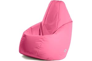 Avalon - Pouf Poltrona Sacco Grande L Jive, Puffo per Sedersi Ergonomico, Pouf a Sacco in Tessuto Antistrappo e Impermeabile, Comoda Poltrona a Sacco Moderna, Made in Italy(80x80x125cm-Rosa)